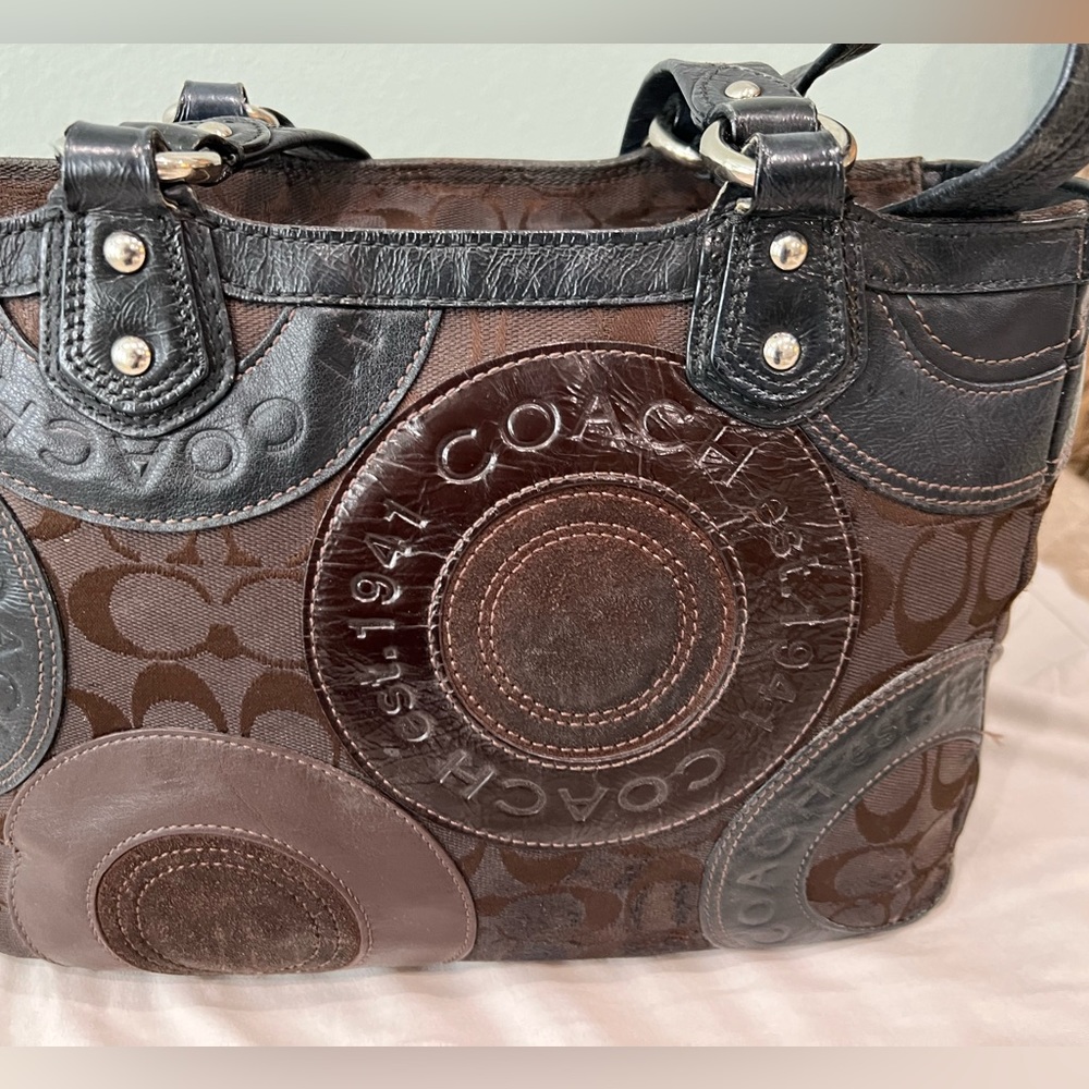 Coach shoulder bag brown, good condition